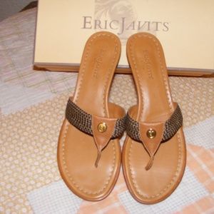 Erica Javits Leather Thong Sandals